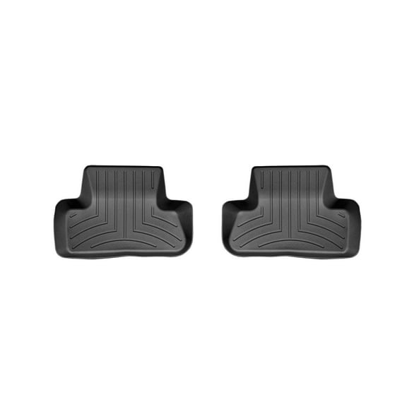 WeatherTech Custom Fit FloorLiners compatible with Audi SQ5, Q5 - 2nd Row (2-Piece Liner), Black