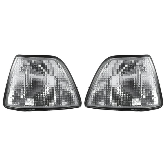 Unique Bargains Pair Clear Turn Signal Light Front Left Right Side Corner Signal Light for BMW E36 3 Series 1992-1998