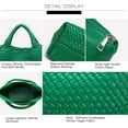 thumbnail image 5 of Woven Bag for Women, Vegan Leather Tote Bag Large Summer Beach Travel Handbag and Purse Retro Handmade Shoulder Bag, 5 of 6