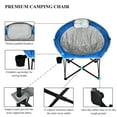 thumbnail image 2 of Folding Camping Chair, Ultralight Outdoor Portable Chair with Cup Holder and Carry Bag, Padded Armrest Oversized Camping Chair, Collapsible Lawn Chair for BBQ, Beach, Hiking, Picnic, TE103, 2 of 6