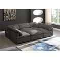 thumbnail image 2 of Pemberly Row Contemporary Standard Gray Velvet Modular Sectional, 2 of 9