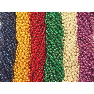 60 Mardi Gras Beads Party Favors Necklaces Round Metallic 12 Colors 5 Doz  Choice