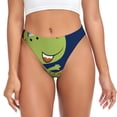 thumbnail image 1 of Balery Dino Playing Roller Skate Tangas de Algodón para Mujer con Estampado – Ropa Interior Sexy, Transpirable, G-string-Large, 1 of 6