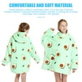 thumbnail image 4 of MesaSe Wearable Blanket Hoodie for Kids  Oversized Patterns Sweatshirt Blanket With Pocket  4-12YR, 4 of 9