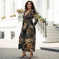 thumbnail image 3 of Tutolipy Camouflage Hunting Printed Womens Dresses Flowy Casual Midi Dress Empire Waist Dress Elegant A Line Dresses with Pockets, XL, 3 of 7