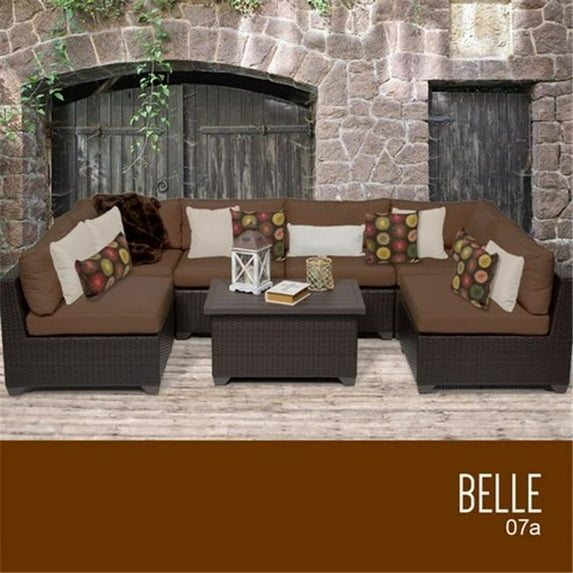 TKC Belle 7 Piece Outdoor Wicker Patio Furniture Set