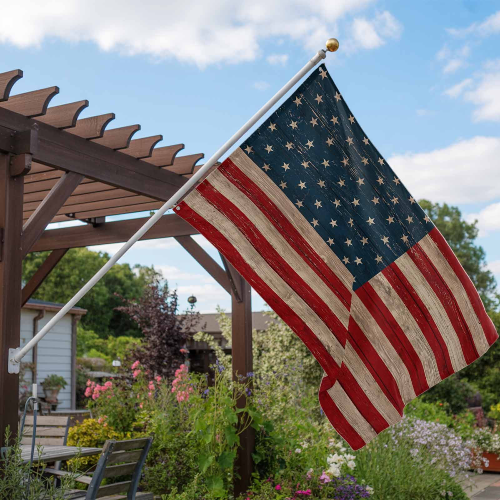 4th of July Flags for Outside 3x5 ft USA Flag Outdoor Flags Double Sided Grommets House Banner Patriotic Stars Red White and Blue Patio Yard Flag for Outdoor Party Porch Independence Day Decor