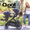 thumbnail image 2 of Joovy Qool Double Bundle Double Stroller with Reconfigurable Seats, Magnetic Safety Harness with Padding, UPF 50 Sun Canopy, and Large Storage Basket, Jet, 2 of 5