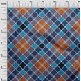 thumbnail image 2 of oneOone Organic Cotton Poplin Twill Fabric Tartan Check Decor Fabric Printed BTY 42 Inch Wide, 2 of 4