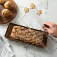 thumbnail image 5 of Luxe Party Mahogany Collection Rectangular Bread and Cake Tray with Cover, 6.3" x 15.35", Brown, 5 of 6