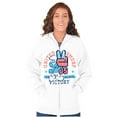 thumbnail image 3 of United Smurf Americana Varsity Unisex Plus Size Zip Hoodie Brisco Brands 2X, 3 of 5