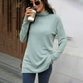 thumbnail image 4 of EDFBUYKRS Womens Button Down Shirts Long Sleeve V Neck Blouse Tops with Pocket M, 4 of 8