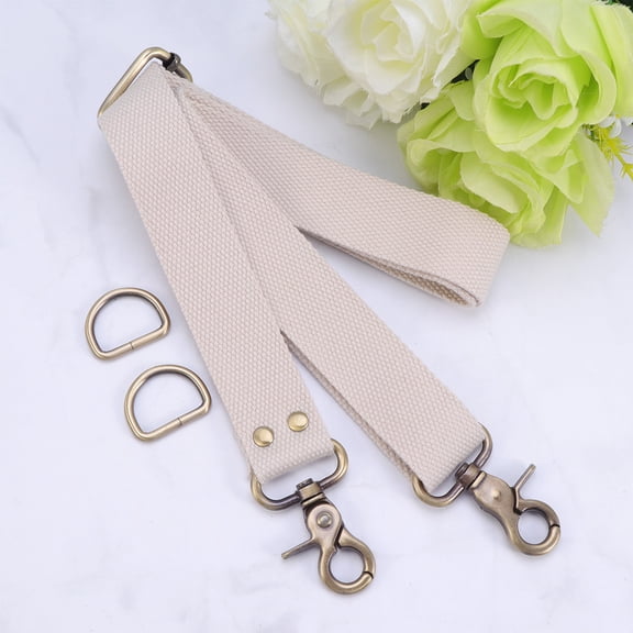 SOPOTUTU Adjustable Canvas Shoulder Strap for Women, Replaceable Beige Purse Strap, Everyday Bag Accessory, 1 Piece