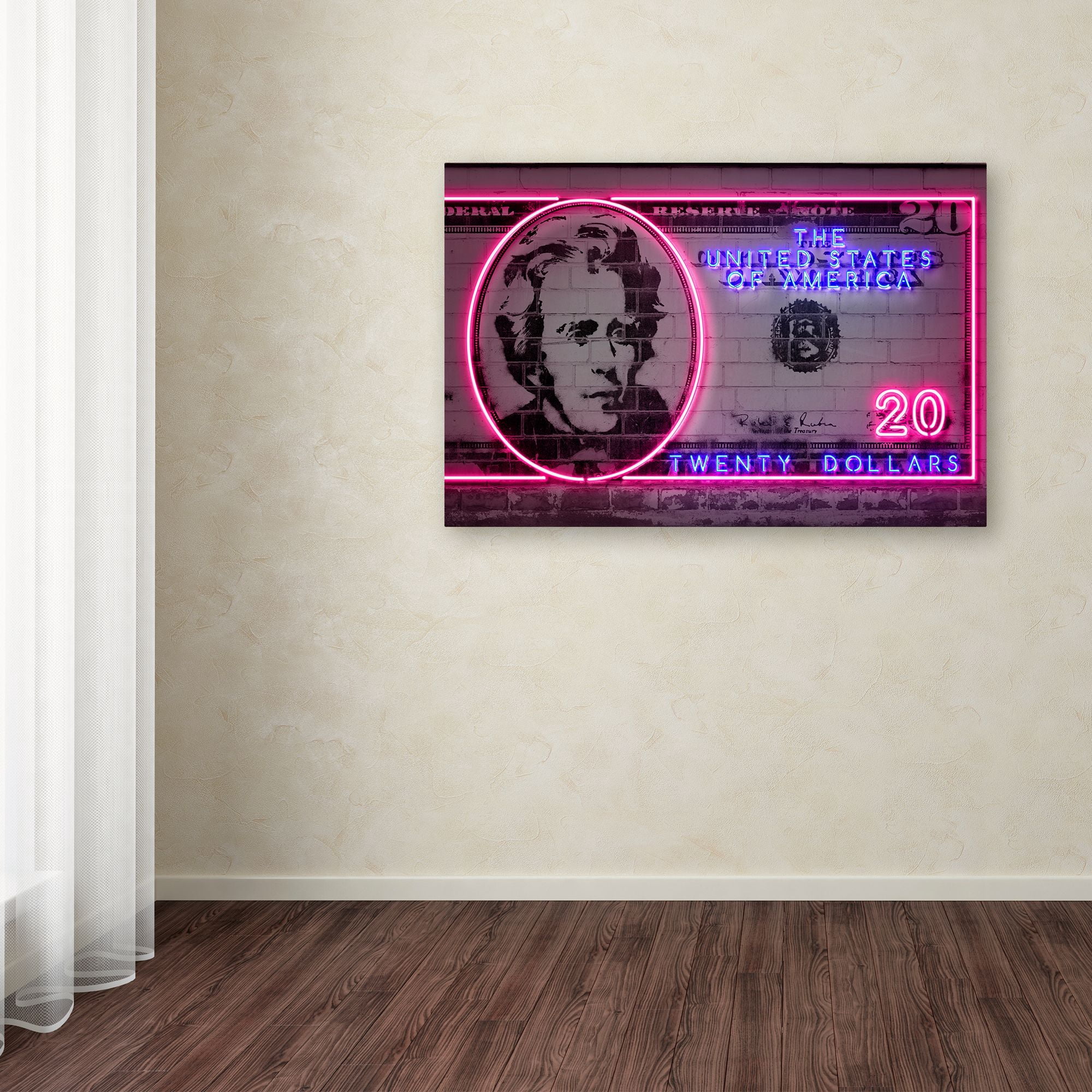 Trademark Fine Art '20 dollars' Canvas Art by Octavian Mielu