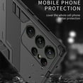 thumbnail image 6 of for Samsung Galaxy S25 Ultra Case, Kickstand Rugged Shockproof TPU Matte Textured All-Inclusive Lens Protective Shell Hard PC Back Cover Sturdy Phone Case for Samsung Galaxy S25 Ultra, Black, 6 of 9
