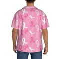 thumbnail image 6 of Picia Breast Cancer Awareness (3) Men's Linen Shirts Short Sleeve Cuban Beach Shirts Casual Shirts Button Down Shirt for Men Beach Summer Wedding Shirt-Small, 6 of 7
