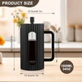thumbnail image 3 of French Press Coffee Maker 34OZ Heat Resistant Borosilicate Glass Carafe/Tea Maker Coffee Press Frother Brewer 1000ml, 3 of 6