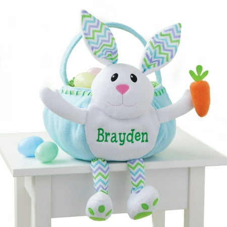 Personalized Blue Bunny Easter Basket (Best Easter Baskets For Toddlers)