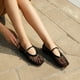 thumbnail image 5 of Zapatos planos Rihero, zapatillas de ballet de malla negra para mujer, talla 11, 5 of 5