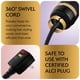 thumbnail image 4 of Cepillo secador de pelo profesional, secador y voluminizador de oro negro, cepillo de aire caliente para mujeres, forma ovalada de 75 mm (oro negro), 4 of 5