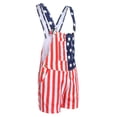 thumbnail image 3 of Gvmfive Men Denim Bibs Overalls American Flag Print Casual Jumpsuit Shorts Jeans, 3 of 5