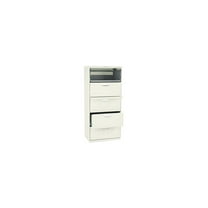 HON 5 Drawers Lateral Lockable Filing Cabinet, Putty