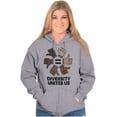 thumbnail image 3 of Diversity Unites Us Social Justice Zip Up Hoodie Men's Women's Brisco Brands S, 3 of 6