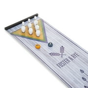 Foster & Rye Tabletop Bowling, Miniature Bowling Set, Travel Games, Game Mat