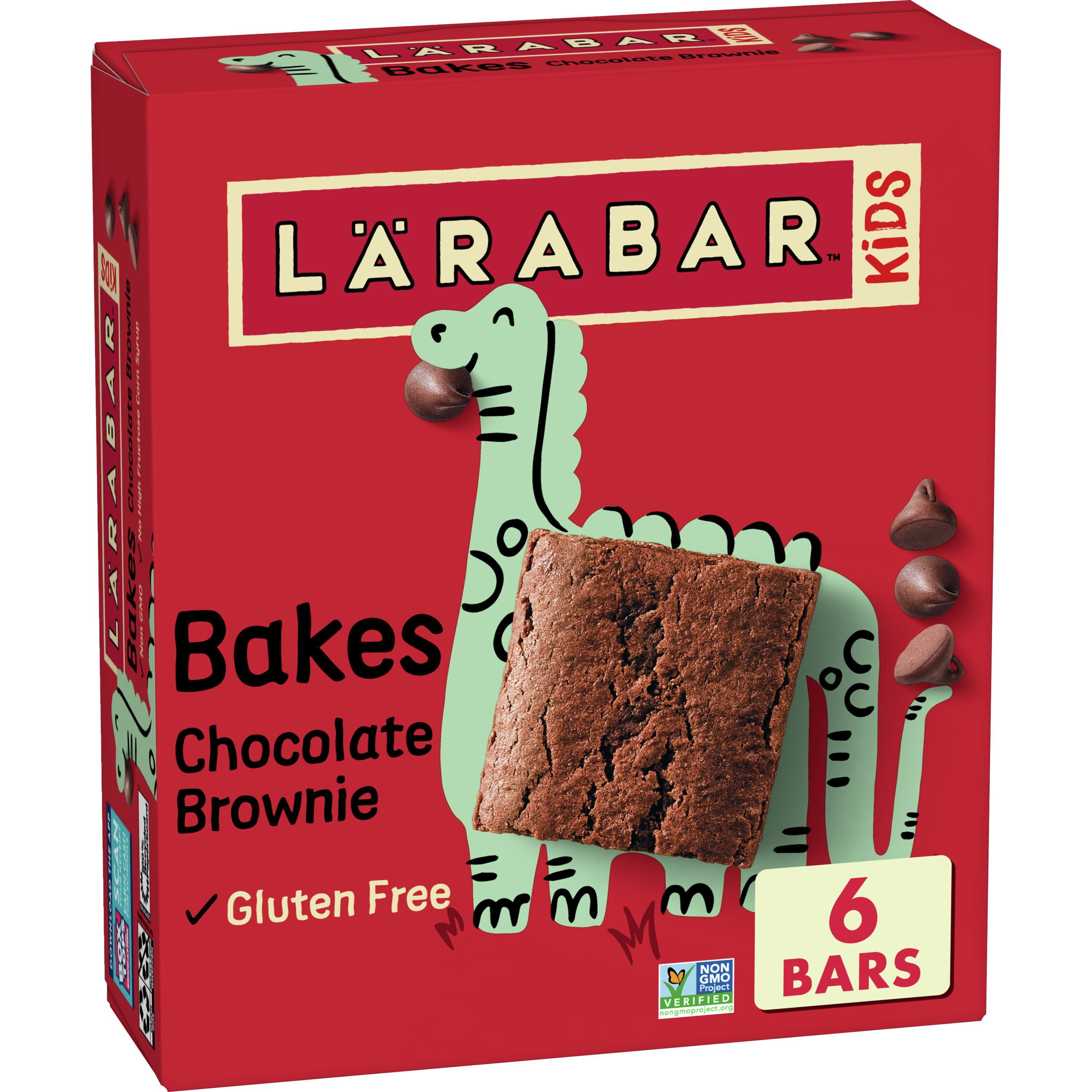 Larabar Kids Chocolate Brownie Gluten Free Bars, 0.96 oz bars, 6 ct