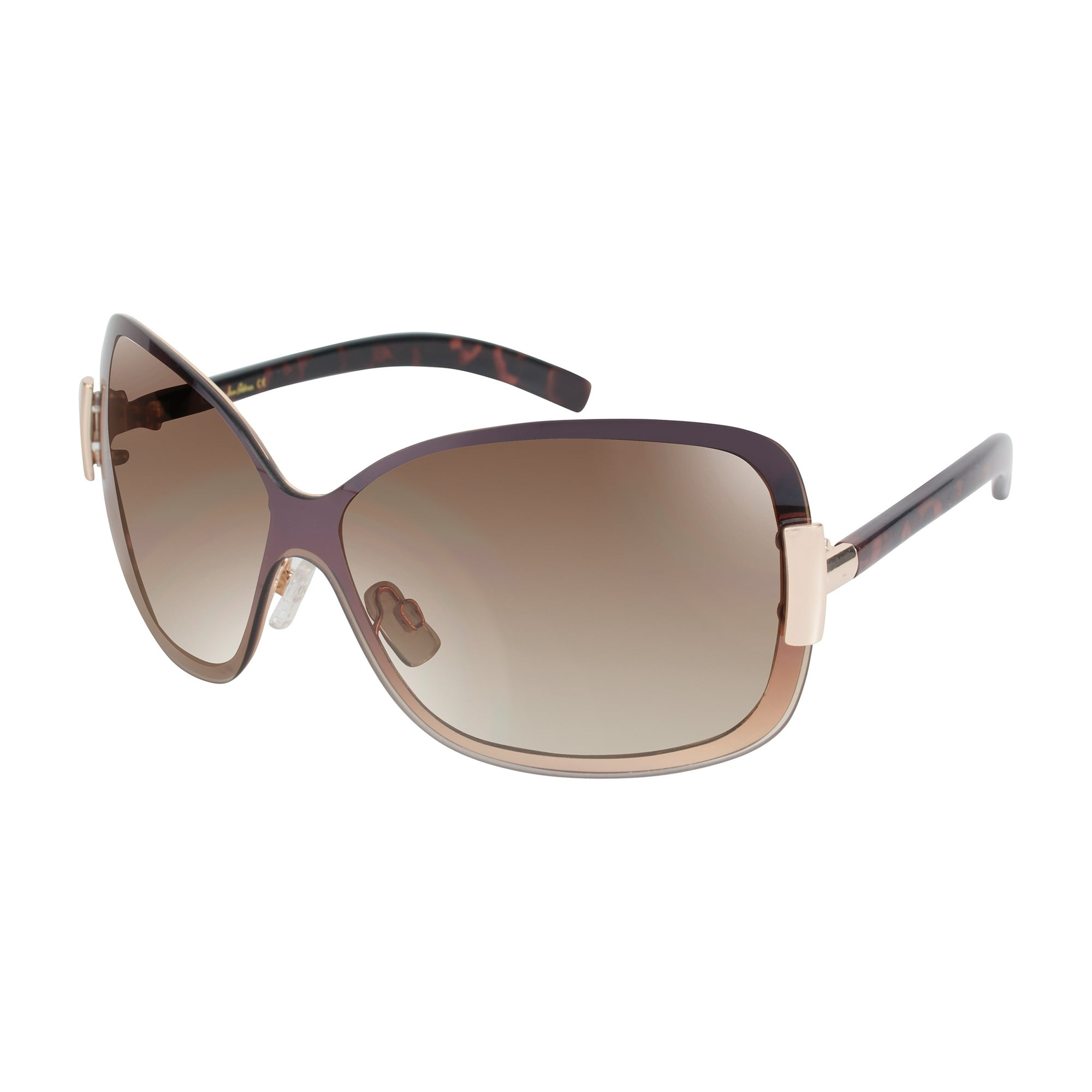 Circus NY by Sam Edelman Women s CC201 Metal Shield UV400 Protective Rectangular Fashion Sunglasses  132mm