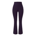 thumbnail image 3 of Henpk Leggings Yoga Plus Size Deals Clearance Under 10 Fashion Womens Stretch Yoga Leggings Fitness Running Gym Sports Full Length Active Pants Purple M, 3 of 4