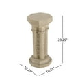 thumbnail image 3 of Christopher Knight Home Classic European 23.25” H Plant Stand, MGO Pedestal, Floral Carvings, Sand, 3 of 8