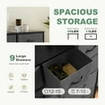 thumbnail image 6 of SLOK 9 Drawer Fabric Dresser, Bedroom Closet Organizer Storage Cabinet for Hallway/Entryway, Gray, 6 of 9