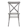 thumbnail image 4 of Weston Home Perry X-Back Metal Dining Chairs, Set of Two, Antique Grey, 4 of 9