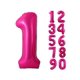 thumbnail image 1 of 40 Inch Hot Pink Number Balloon, Large Size Jumbo Digit Mylar Foil Helium Bright Pink Balloons For Birthday Party Celebration Decorations Graduations, 1 of 5