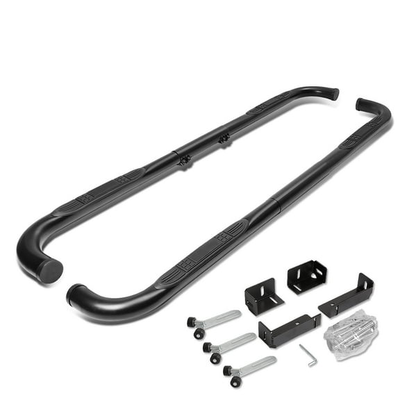 DNA Motoring For 99-16 Silverado Sierra Ext/Crew Cab Black 3" Side Step Nerf Bar Running Board