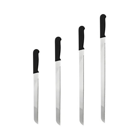 

Cake And Bread Tool Stainless Steel With Black Handle. Available In 8/10/12/14 Inches. Options Include Flat Fine And Coarse Types.
