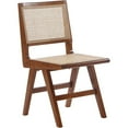 thumbnail image 3 of Maklaine 18.1" Mid-Century Solid Wood Dining Side Chair in Walnut (Set of 2), 3 of 8