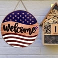 thumbnail image 6 of Mustacti Patriotic USA Star Spangled Welcome Sign Large Outdoor/Indoor Decorative Plaque With Flag Design Rustproof Metal Fade For July 4th Celebrations Year Round 30x30cm, 6 of 7