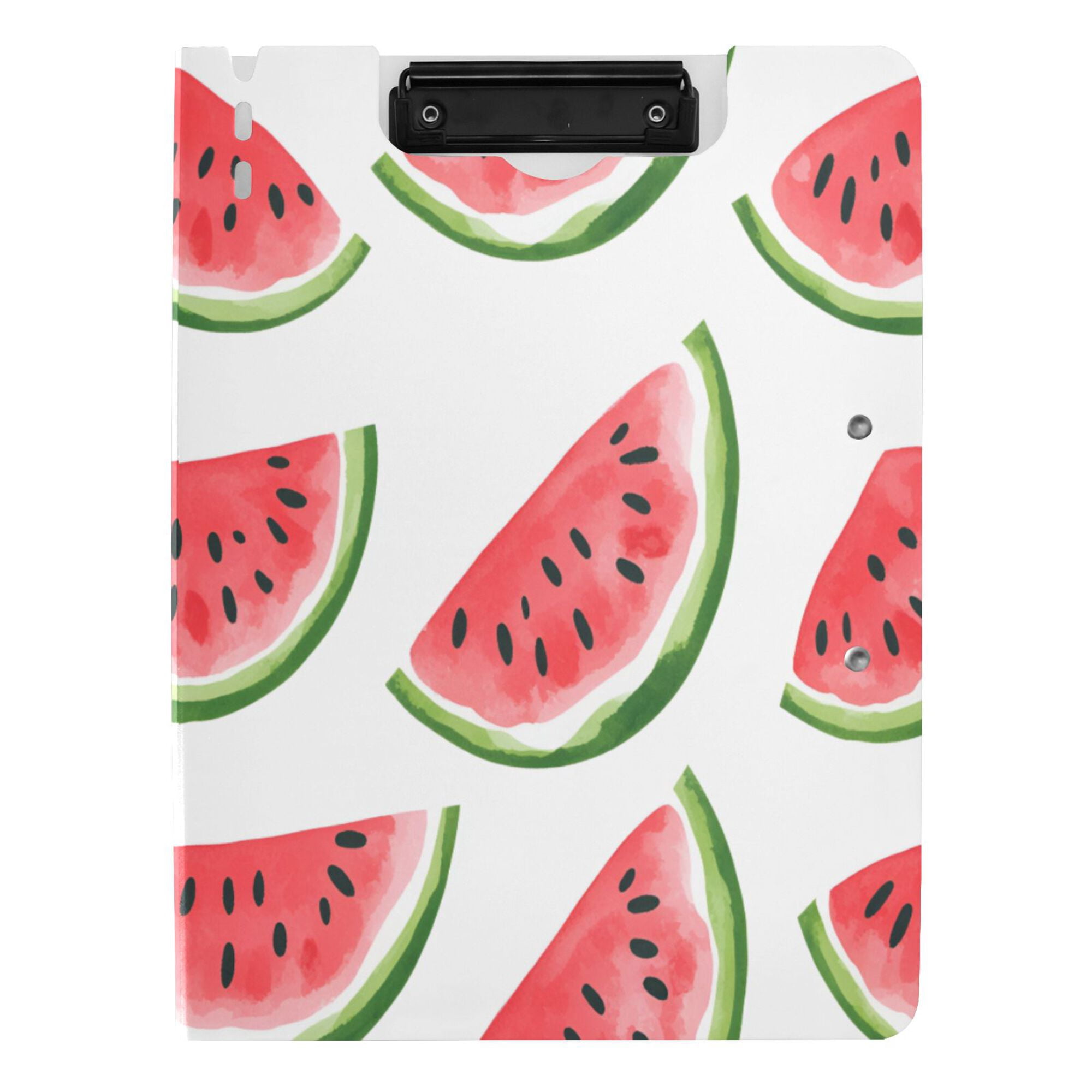 FORMRS A4 Clipboard Folder with Pen Holder Horizontal Foldable School Office Binder, White Watermelon