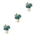 thumbnail image 4 of ZheElen Simulation Flower Set Stunning Floral Display With Minimal Effort Wide Range rose blue 3Set, 4 of 6