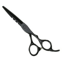 Unique Bargains Professional Hair Cutting Scissors Black Scissors 0.91"x0.67" Stainless Steel for Hair Cutting