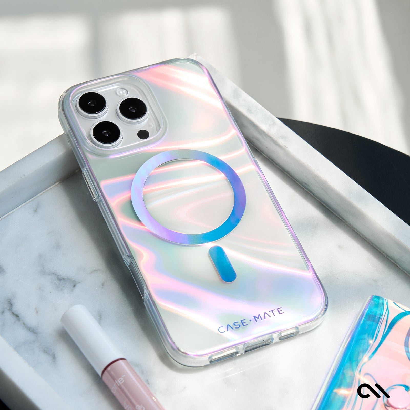 Case-Mate Apple iPhone 16 Pro Soap Bubble MagSafe Compatible Case - Iridescent