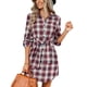 thumbnail image 5 of Vestido De Moda Para Mujer, Vestido Con Lazo En La Cintura, Transpirable, Cómodo, Solapa, Un Solo Pecho, Cinturón Para Citas Para El Trabajo ANGGREK Otros, 5 of 6