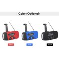 thumbnail image 2 of Hand Crank Solar Weather AM / / NOAA Weather Rechargeable Portable Power Bank with Solar Charging & Hand Crank & Battery Operated Flashlight Cell Reading for Camping Hiking Adventur, 2 of 6