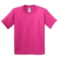 thumbnail image 1 of Gildan - Camiseta básica de manga corta Unisex con algodón grueso Niños Niñas - Verano/Calor (Paquete de 2) (Rosa Heliconia), 1 of 2