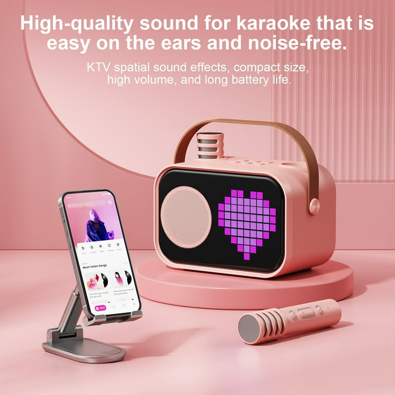 JYX Kids Karaoke Machine with 15+ Animation, Bluetooth
