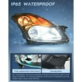 thumbnail image 4 of Nilight Headlight Assembly Compatible with 2007 2008 2009 Nissan Altima 4Dr Sedan Headlamps Replacement Black Housing Amber Reflector Clear Lens Driver and Passenger Side, 4 of 8