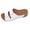 White, variant on Studded Orthotic Platform Wedges Slip on Walking Sandals for Women Summer Beach Fashion Casual Leather Chunky Mid Heel Slides Dress Slippers Red Size 8.5