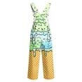 thumbnail image 4 of FYDUU Girls Overalls Kids Sleeveless Straight Leg Jumpsuit Suspender Pants With Pocket Ice Cream Printed Bib Overall Trousers School Wear 7-8 Years, 4 of 5